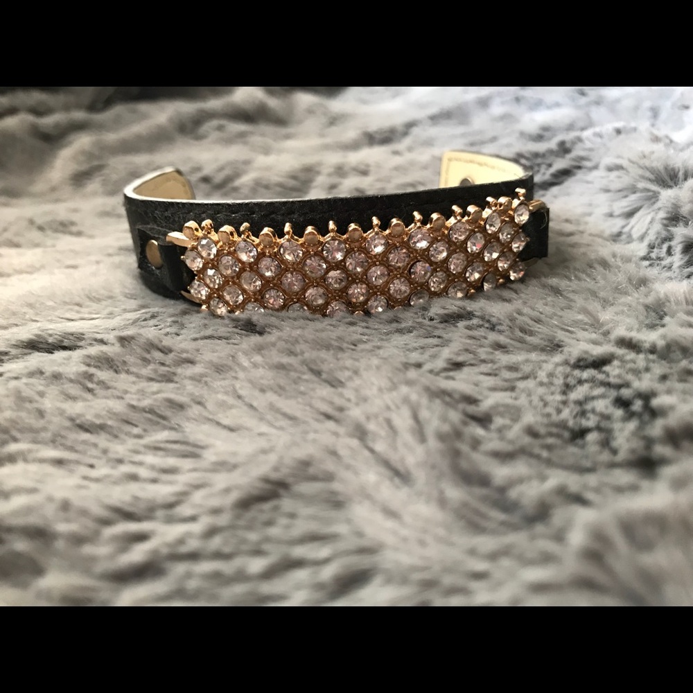 Lia Sophia Black leather bracelet